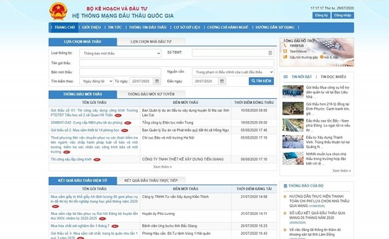 Đấu thầu qua mạng muasamcong.mpi.gov.vn Từ ngày 01/02/2020, quy định mới về đấu thầu qua mạng bắt đầu có hiệu lực.